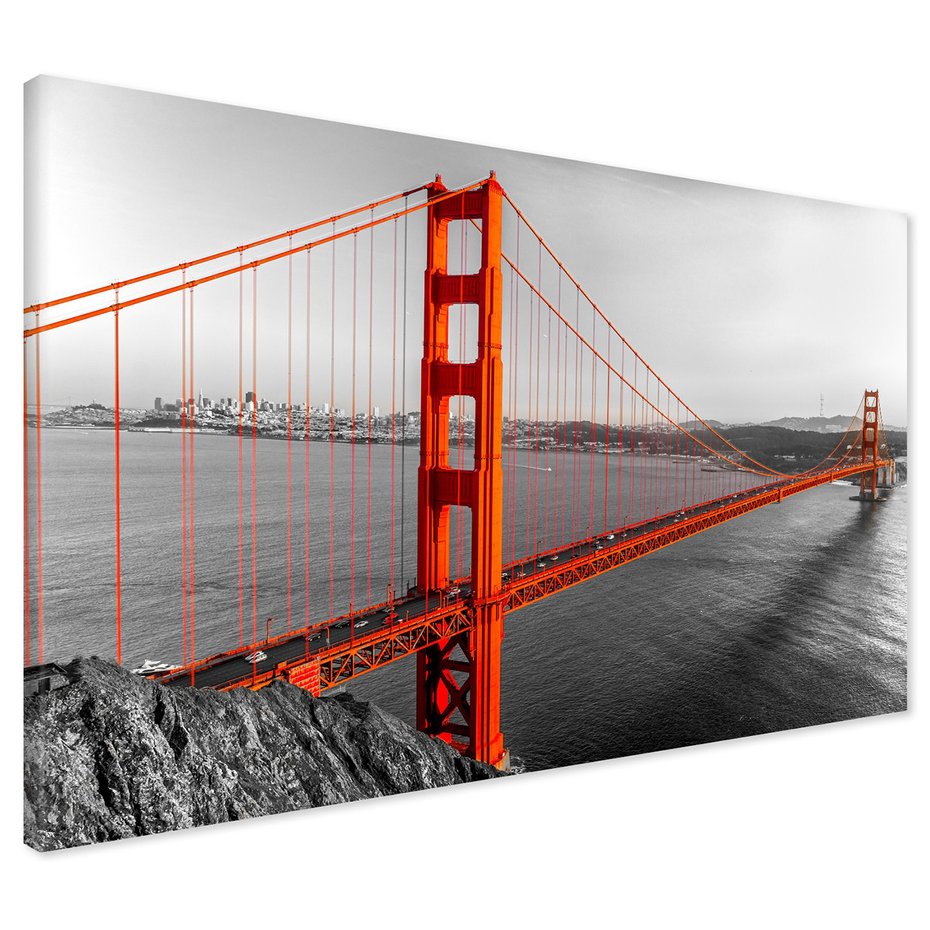 Obraz na płótnie - most, miasto, woda