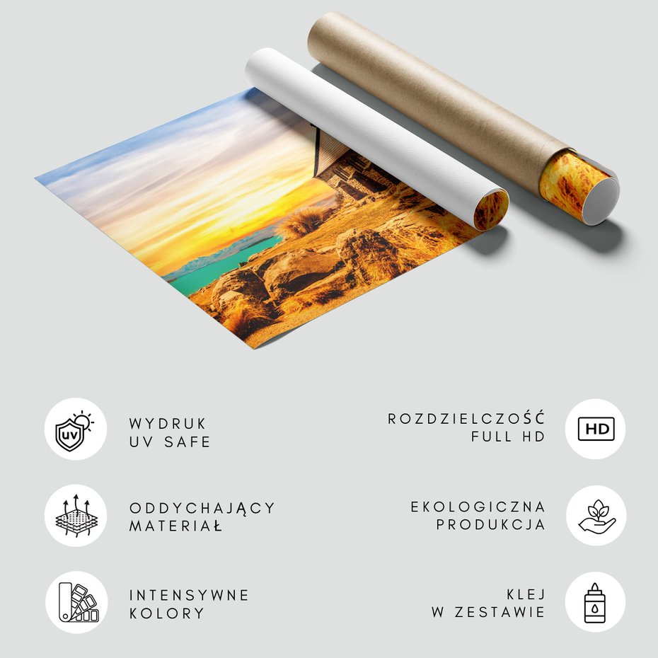 Fototapeta - kościół, jezioro, krajobraz