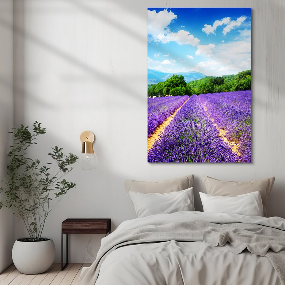 Obraz na płótnie - lawenda, pole, krajobraz