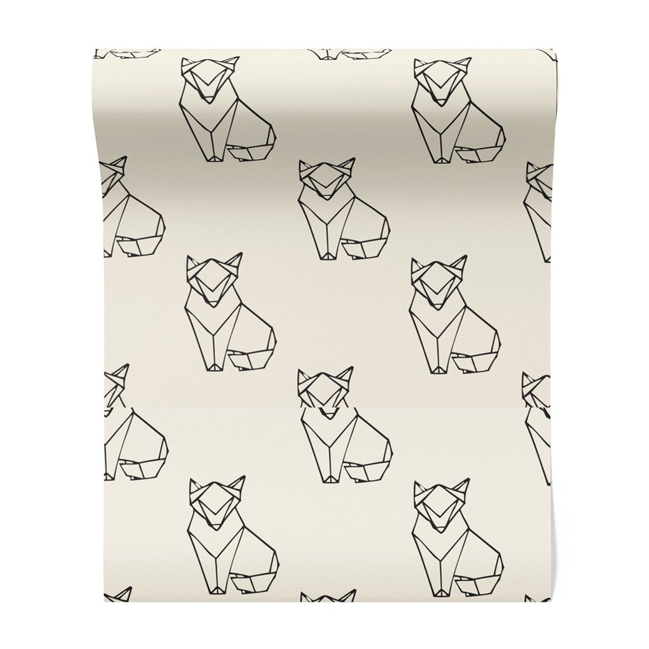 Tapeta - lis, geometria, zwierzę