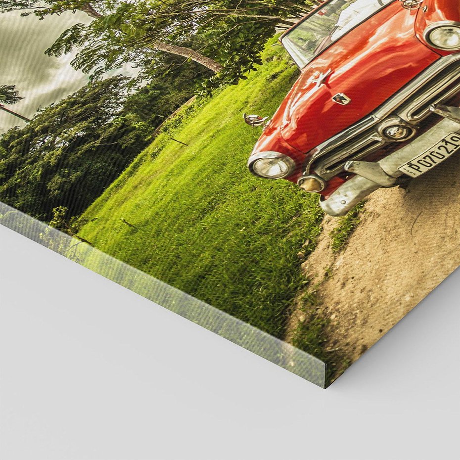 Obraz na płótnie - samochód, vintage, natura