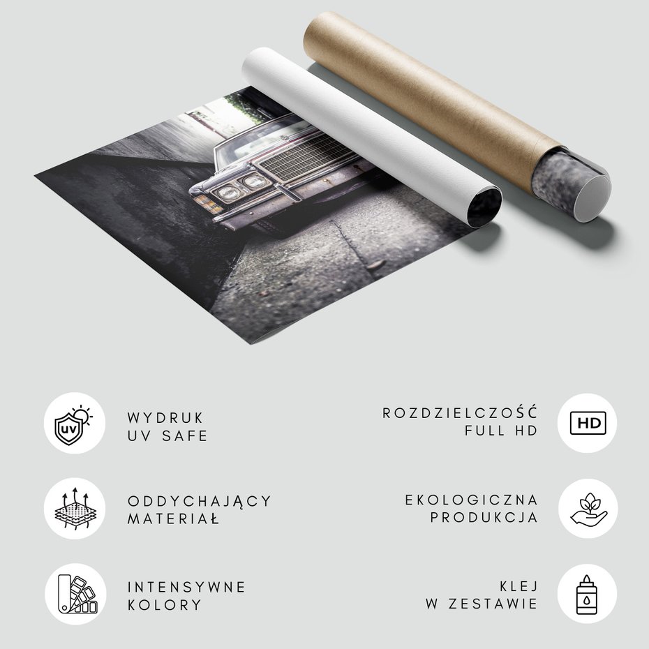 Fototapeta - samochód, ulica, stary