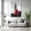 Obraz na płótnie - autobus, Big Ben, Londyn