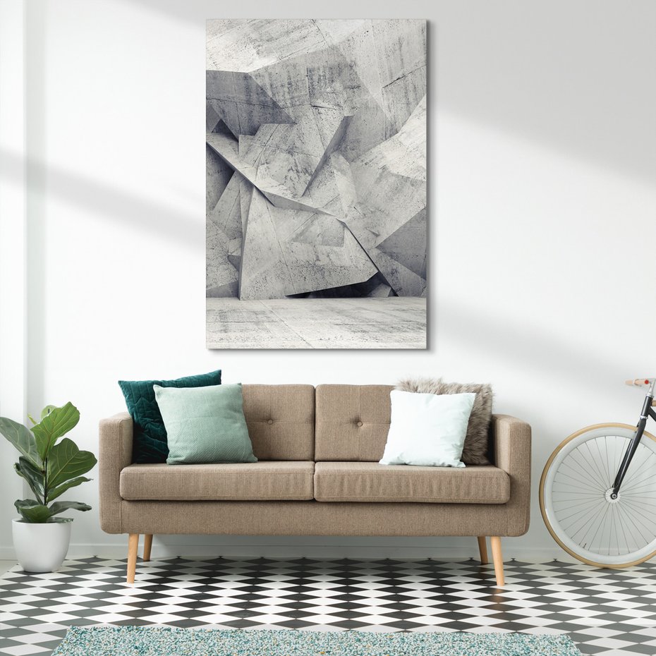 Obraz na płótnie - abstrakcja, beton, geometria