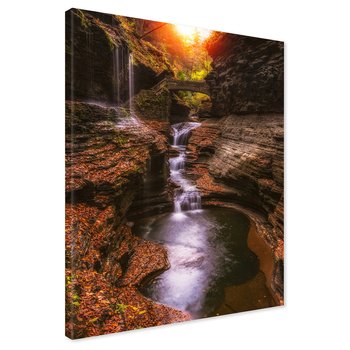 Obraz na płótnie - wodospad, jesień, natura