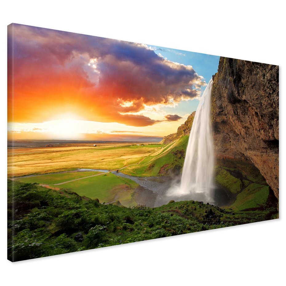 Obraz na płótnie - wodospad, krajobraz, natura
