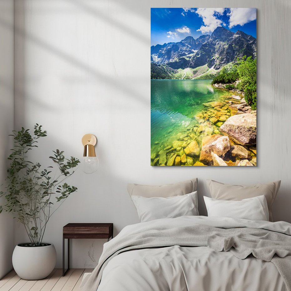 Obraz na płótnie - góry, jezioro, krajobraz