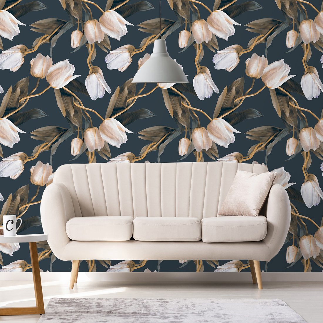 Tapeta - kwiaty, liście, płatki