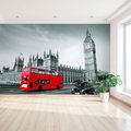 Fototapeta - Londyn, autobus, taksówka