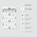Tapeta - dziecięca, królik, liście, kwiaty
