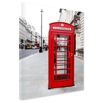 Obraz na płótnie - budka telefoniczna, Londyn, miasto