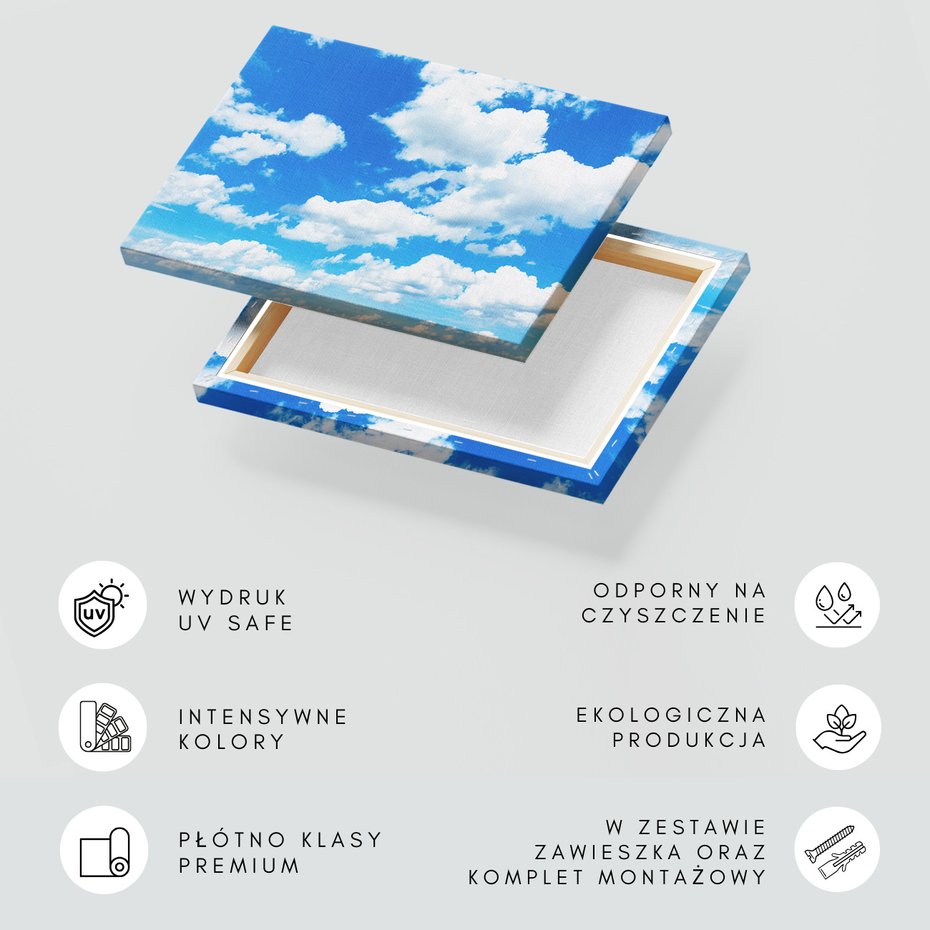 Obraz na płótnie - niebo, chmury, krajobraz