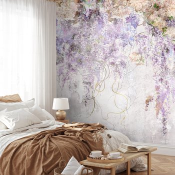Fototapeta - loft, kwiaty, wisteria