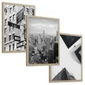 Zestaw obrazy w ramie, plakaty - miasto, architektura, budynki - rama drewno