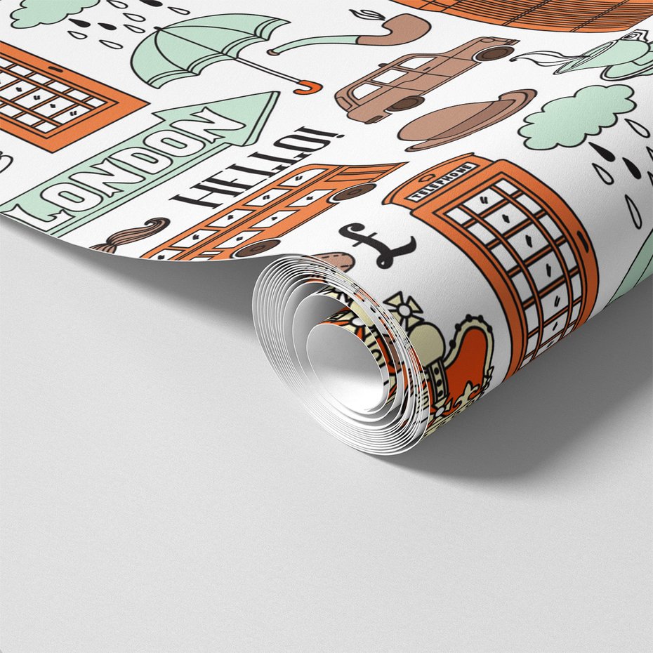 Tapeta - Londyn, taksówka, korona