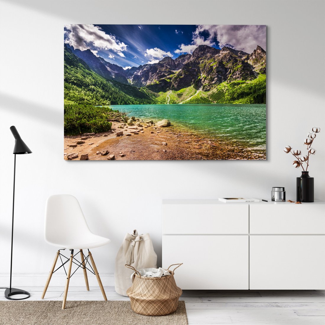 Obraz na płótnie - góry, jezioro, krajobraz