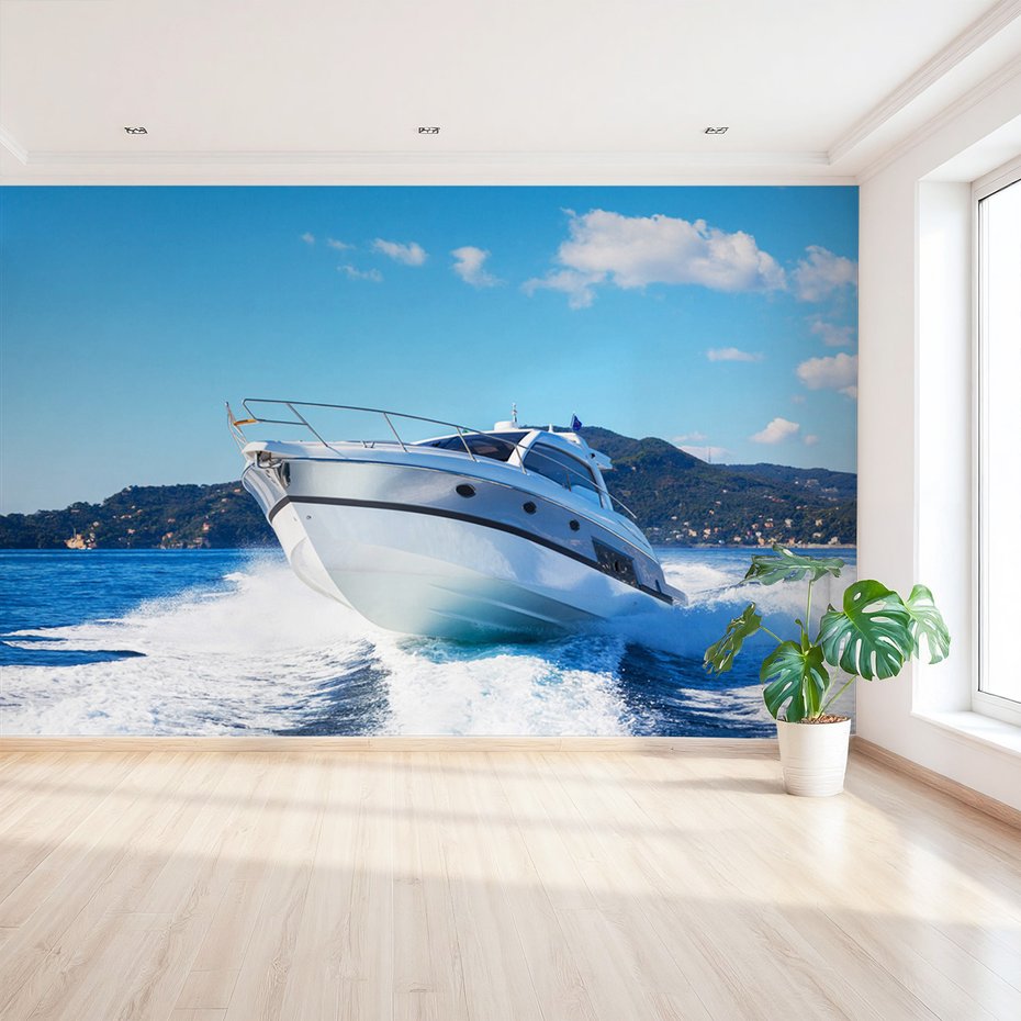 Fototapeta - łódź, morze, woda