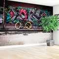 Fototapeta - rowery, graffiti, ulica