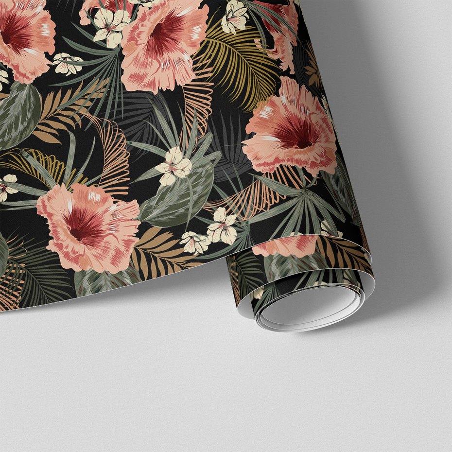 Tapeta - kwiaty, liście, tropiki