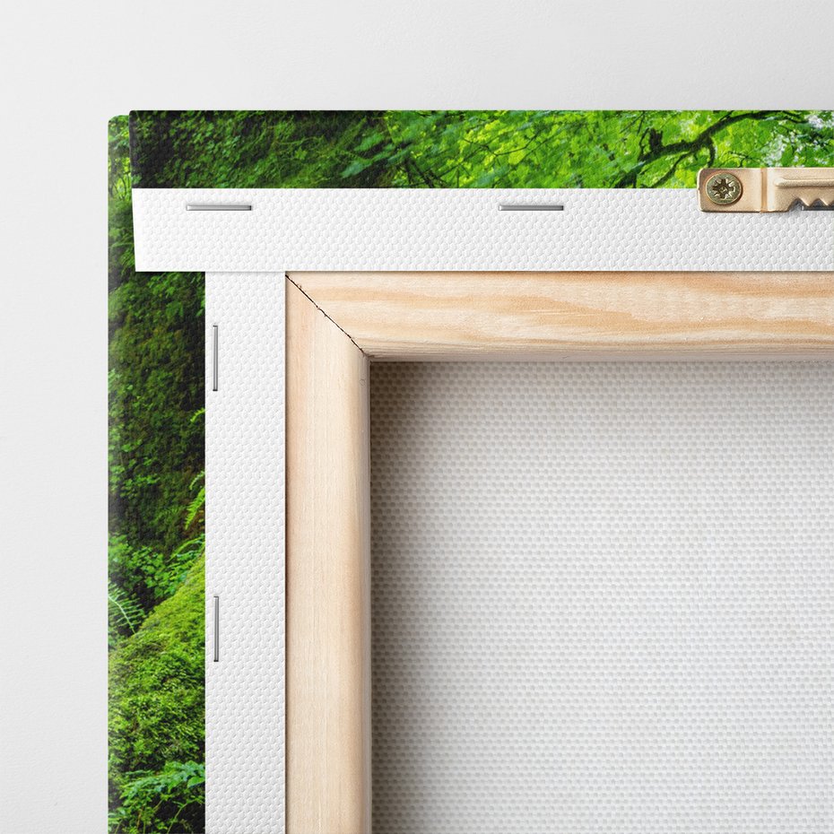 Obraz na płótnie - wodospad, natura, zieleń