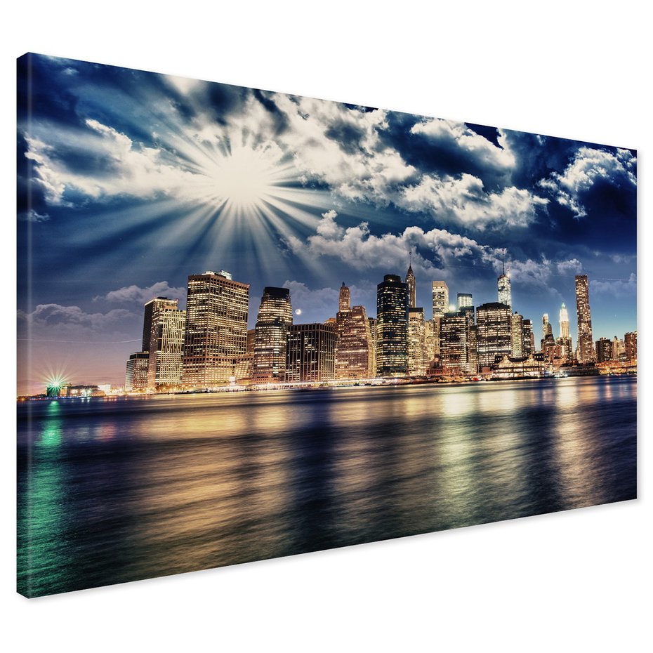 Obraz na płótnie - miasto, noc, niebo