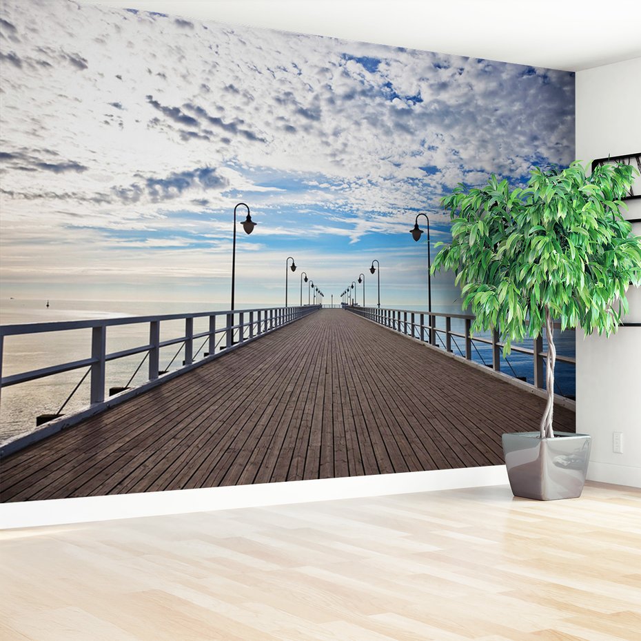 Fototapeta - molo, morze, niebo