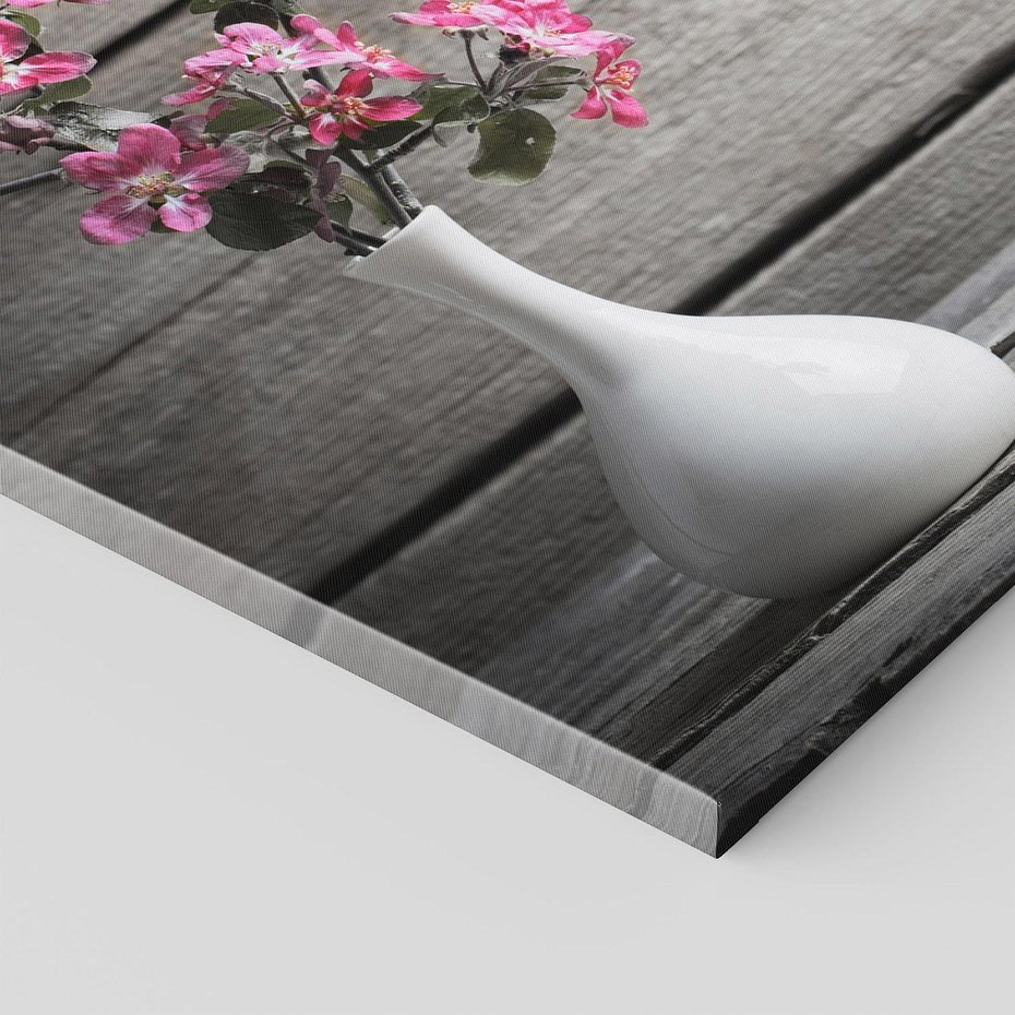 Obraz na płótnie - kwiaty, wazon, różowe