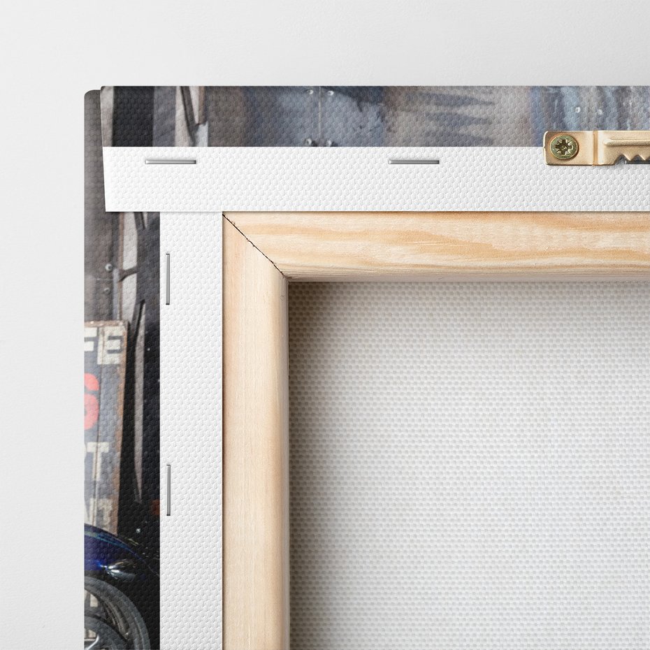 Obraz na płótnie - motocykl, chopper, niebieski