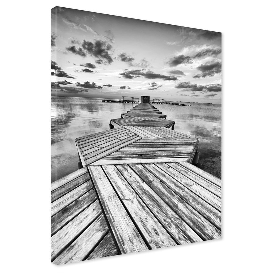 Obraz na płótnie - morze, molo, drewno