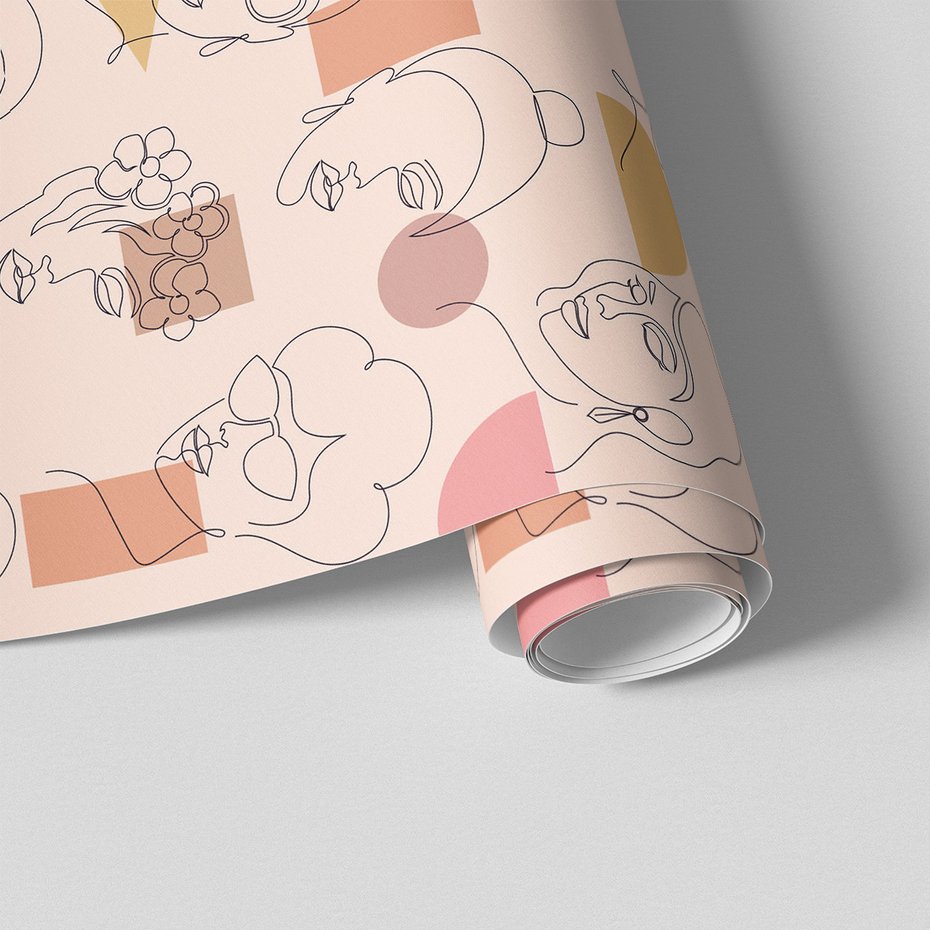 Tapeta - twarz, portret, geometria