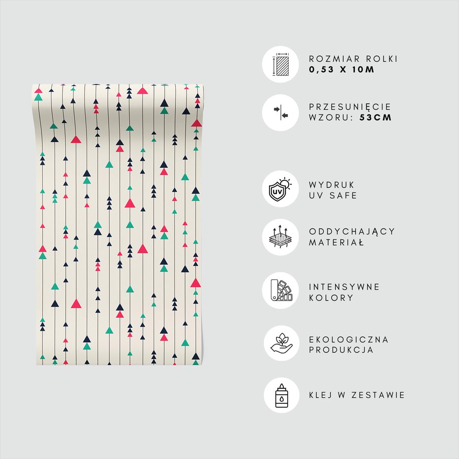 Tapeta - trójkąty, linie, wzór