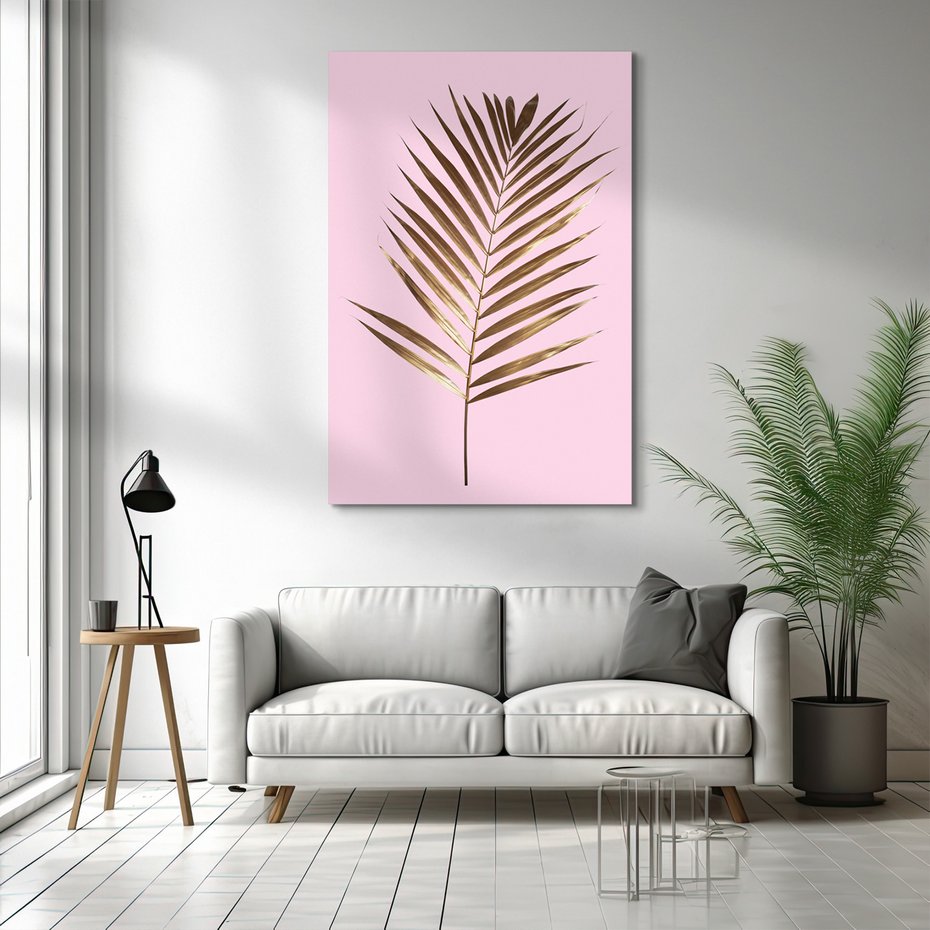 Obraz na płótnie - liść, złoty, roślina