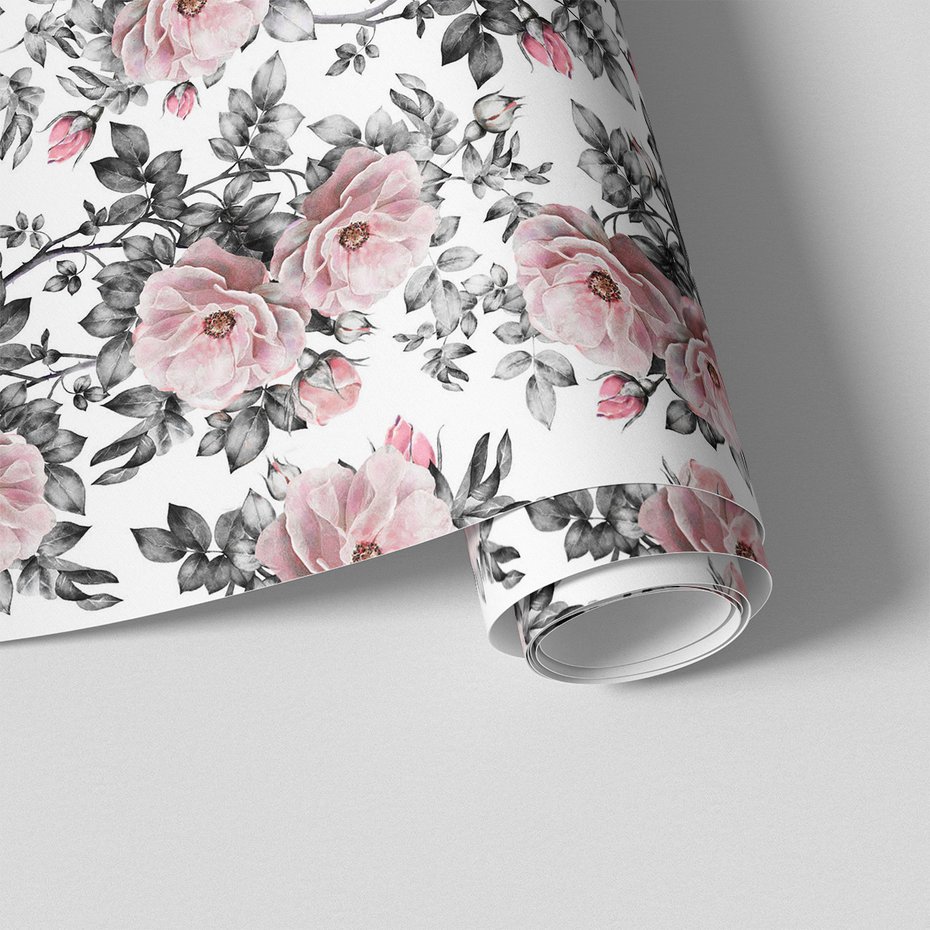 Tapeta - kwiaty, liście, róże