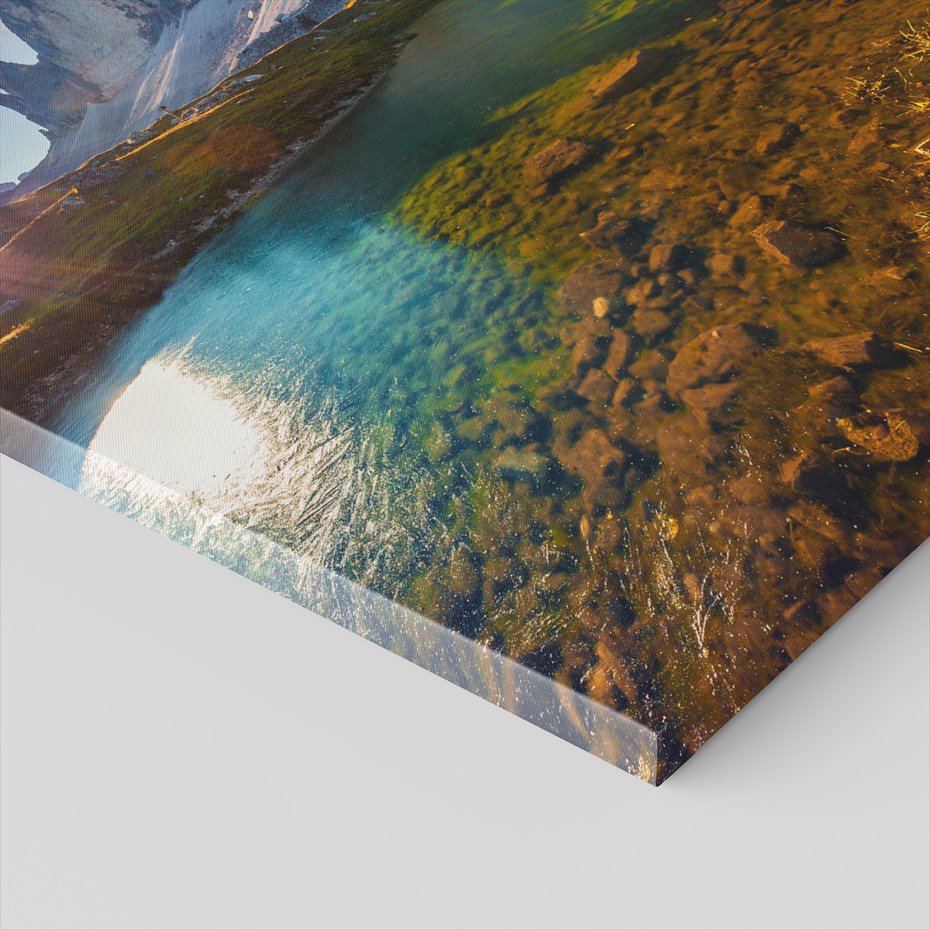 Obraz na płótnie - góry, jezioro, krajobraz