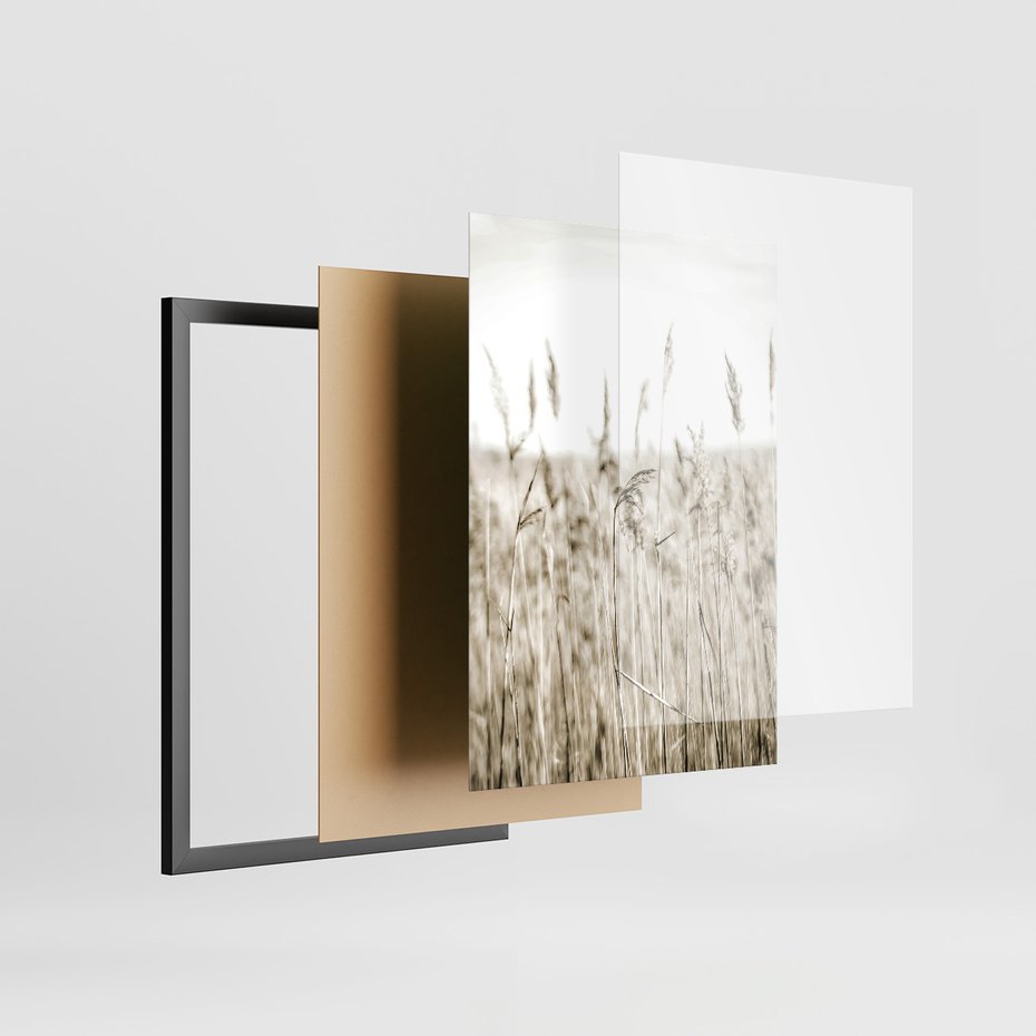 Zestaw obrazy w ramie, plakaty - natura, dom, rośliny - rama czarna