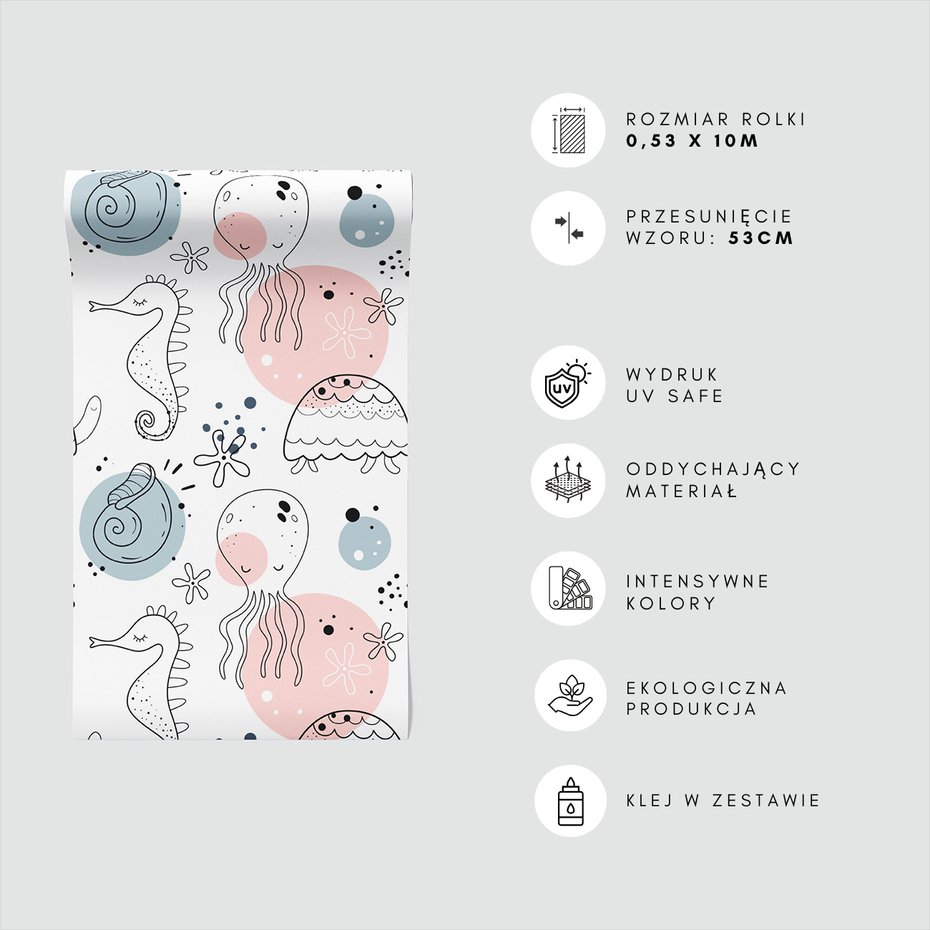 Tapeta - dziecięca, morze, zwierzęta