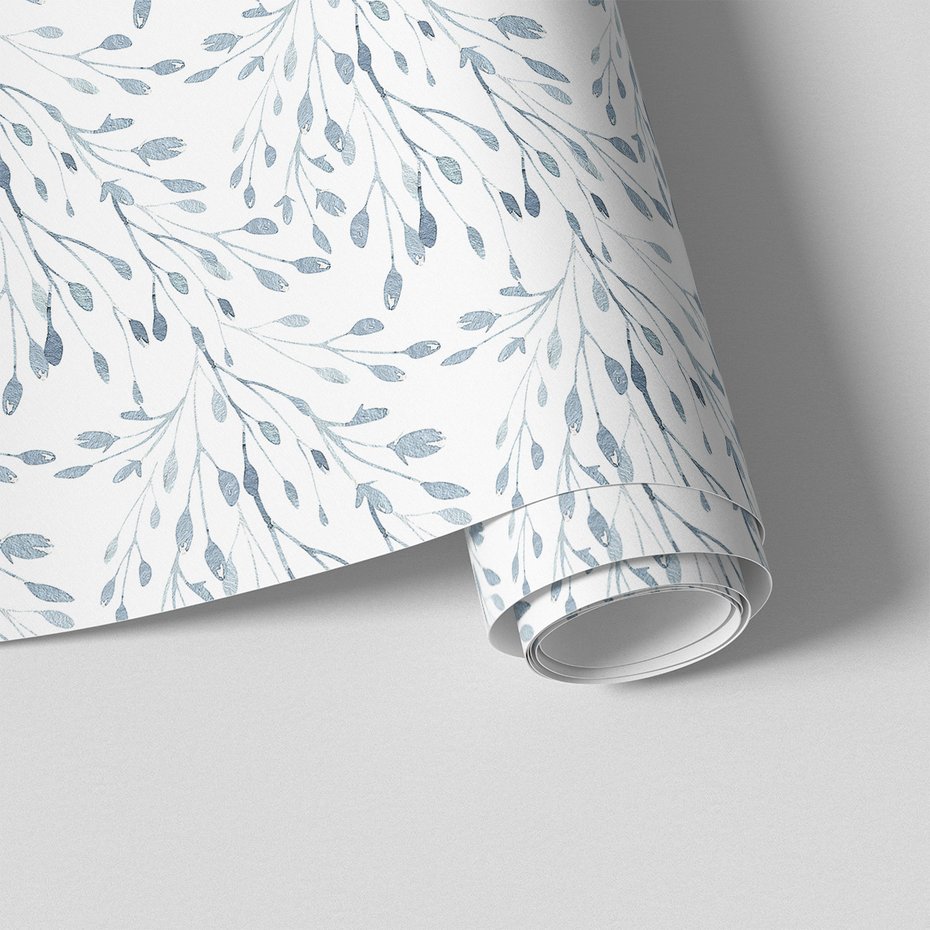 Tapeta - gałązka, liście, wzór