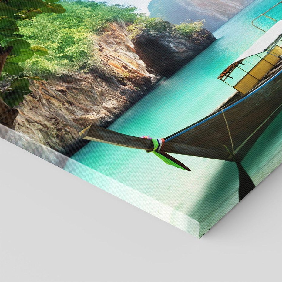 Obraz na płótnie - plaża, morze, łódź