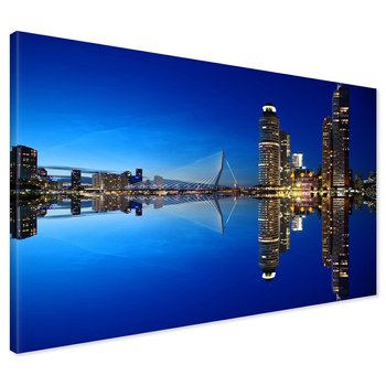 Obraz na płótnie - miasto, noc, budynki