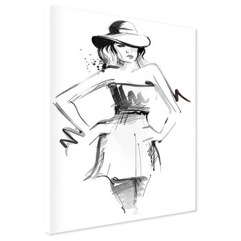 Obraz na płótnie - moda, szkic, kobieta