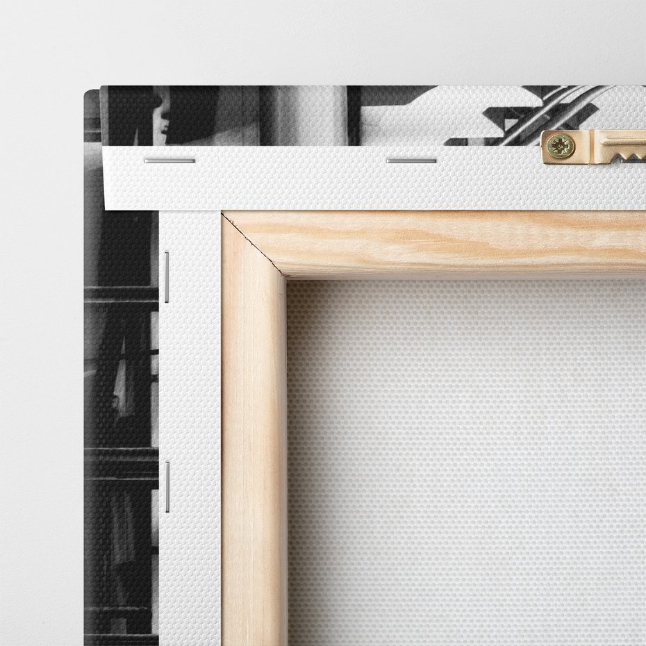 Obraz na płótnie - schody, budynek, okna