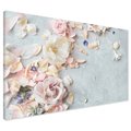 Obraz na płótnie - kwiaty, płatki, pastelowe