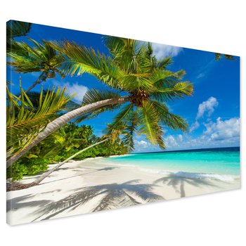 Obraz na płótnie - plaża, palmy, morze