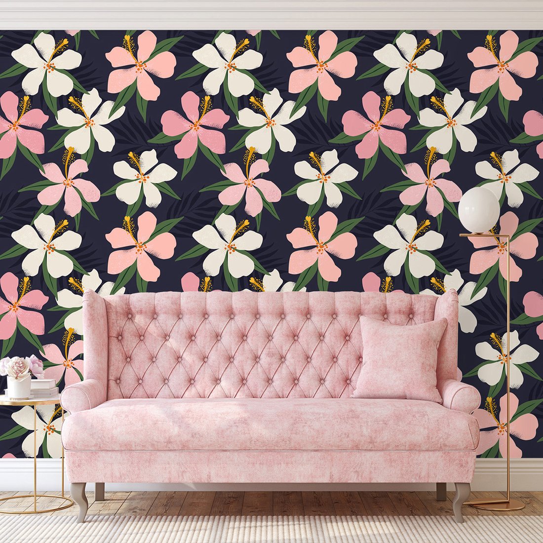 Tapeta - kwiaty, liście, tropiki