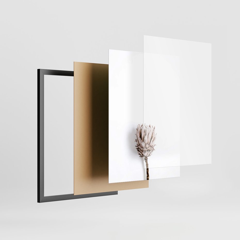 Zestaw obrazy w ramie, plakaty - kwiaty, napisy, protea - rama czarna