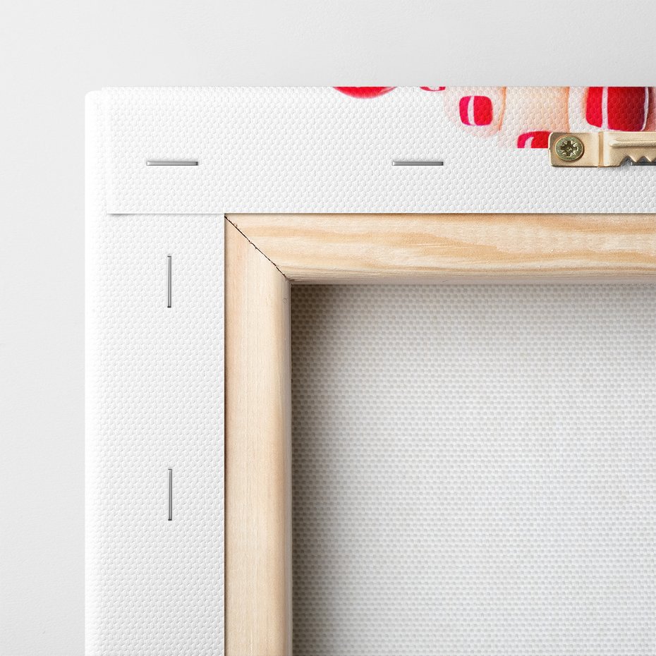 Obraz na płótnie - manicure, pedicure, czerwony