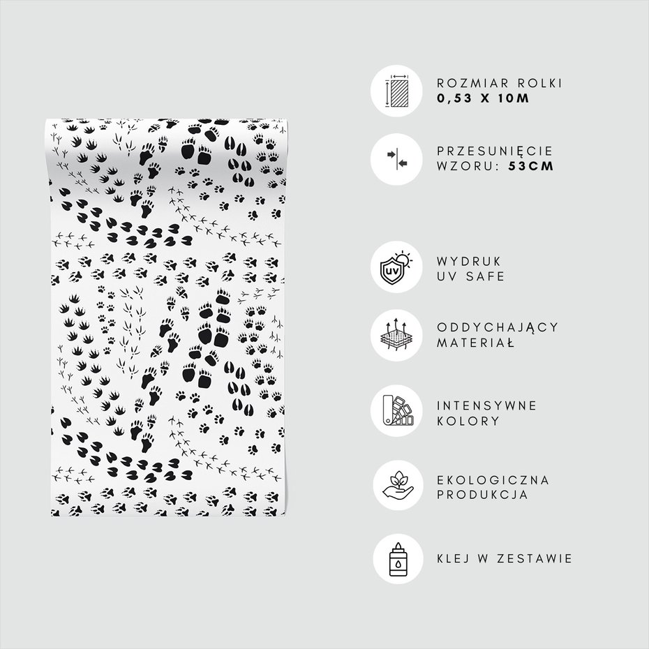 Tapeta - odciski, łapy, zwierzęta