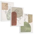 Zestaw obrazy w ramie, plakaty - portret, kobieta, abstrakcja - rama biała