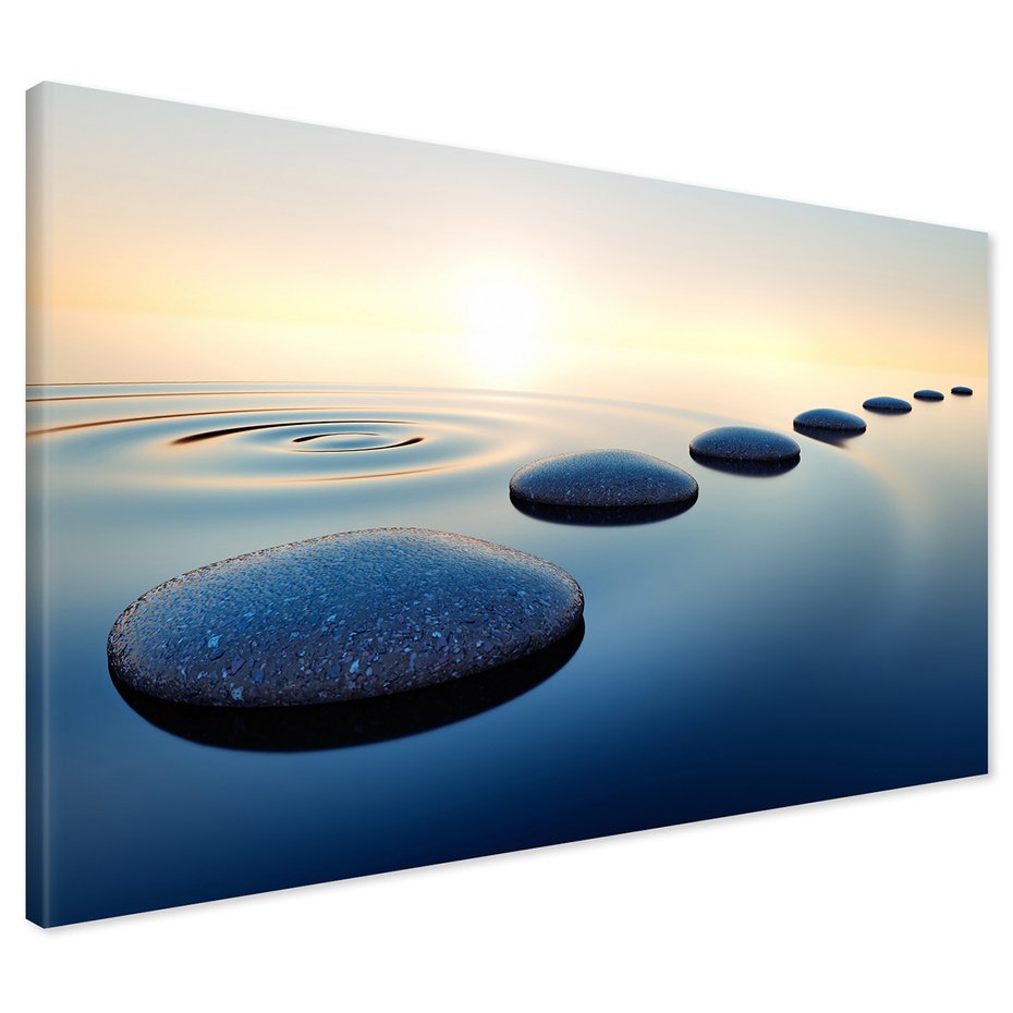 Obraz na płótnie - spokój, woda, kamienie