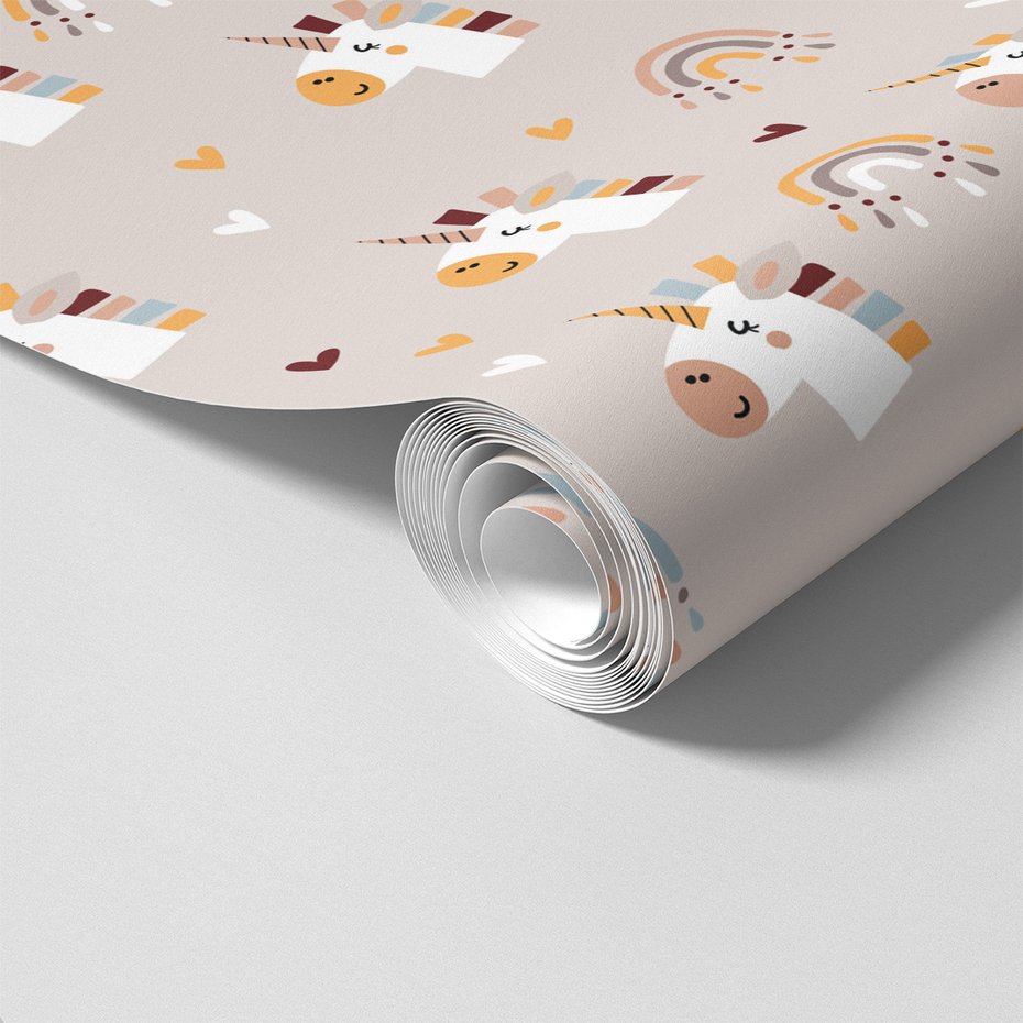 Tapeta - dziecięca, jednorożce, tęcze,